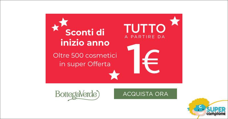 Bottega Verde: sconti d'Inverno tutto a partire da 1€